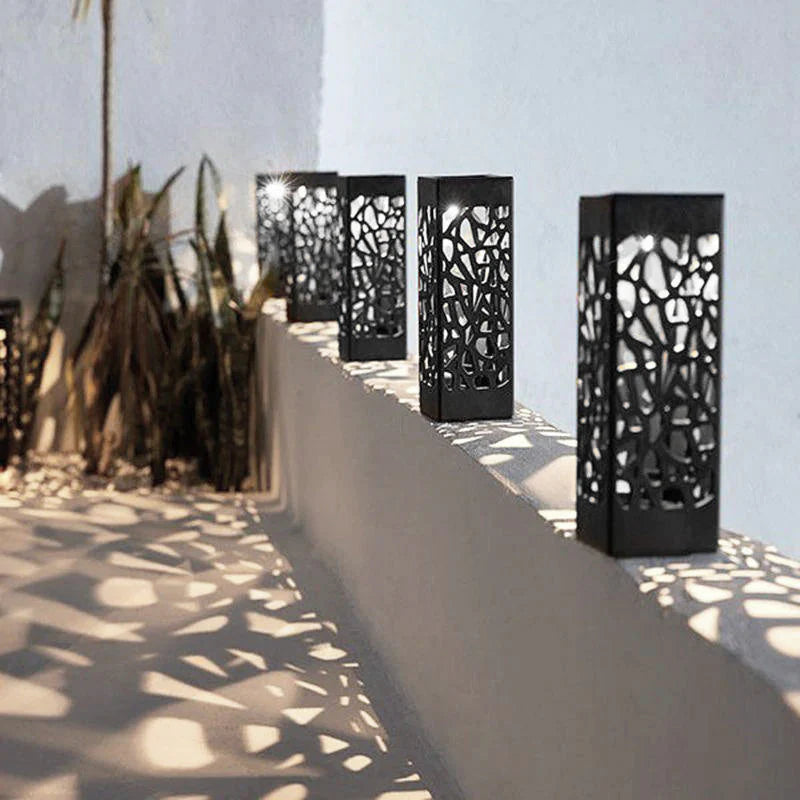 zonne tuinlamp met patroonlicht