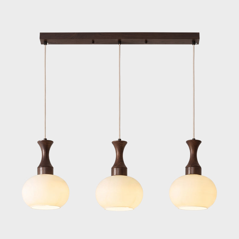 hanglamp hout en glas