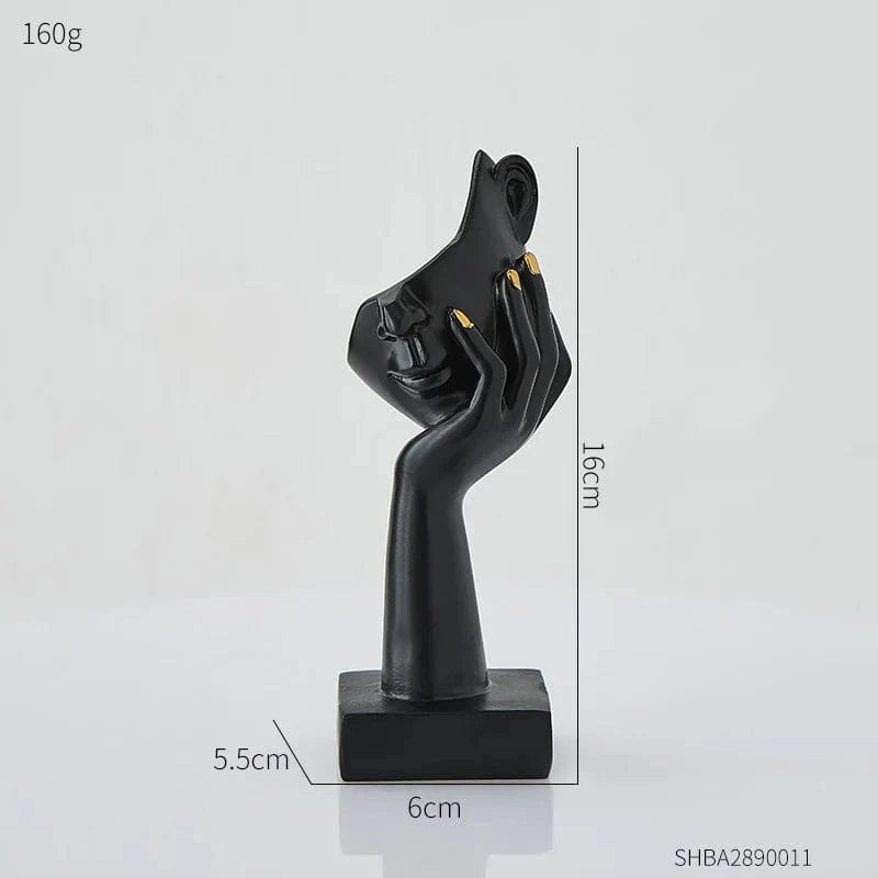 decoratieve sculptuur resin abstract gezicht