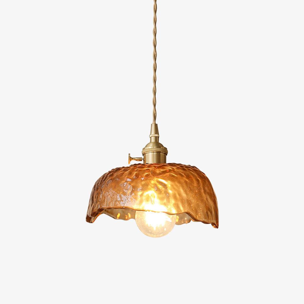 stijlvolle vintage bruine glazen hanglamp voor een warme ambiance