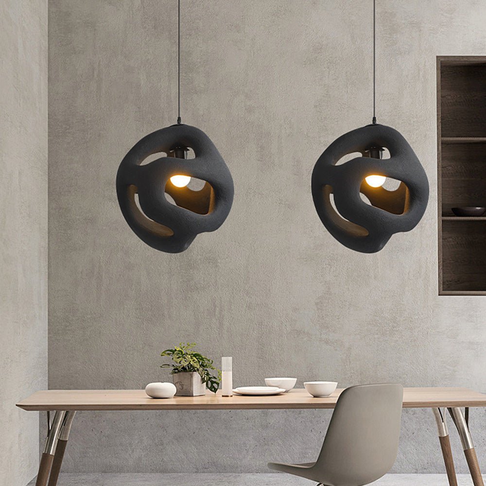 elegante wabi sabi hanglamp voor een rustieke sfeer