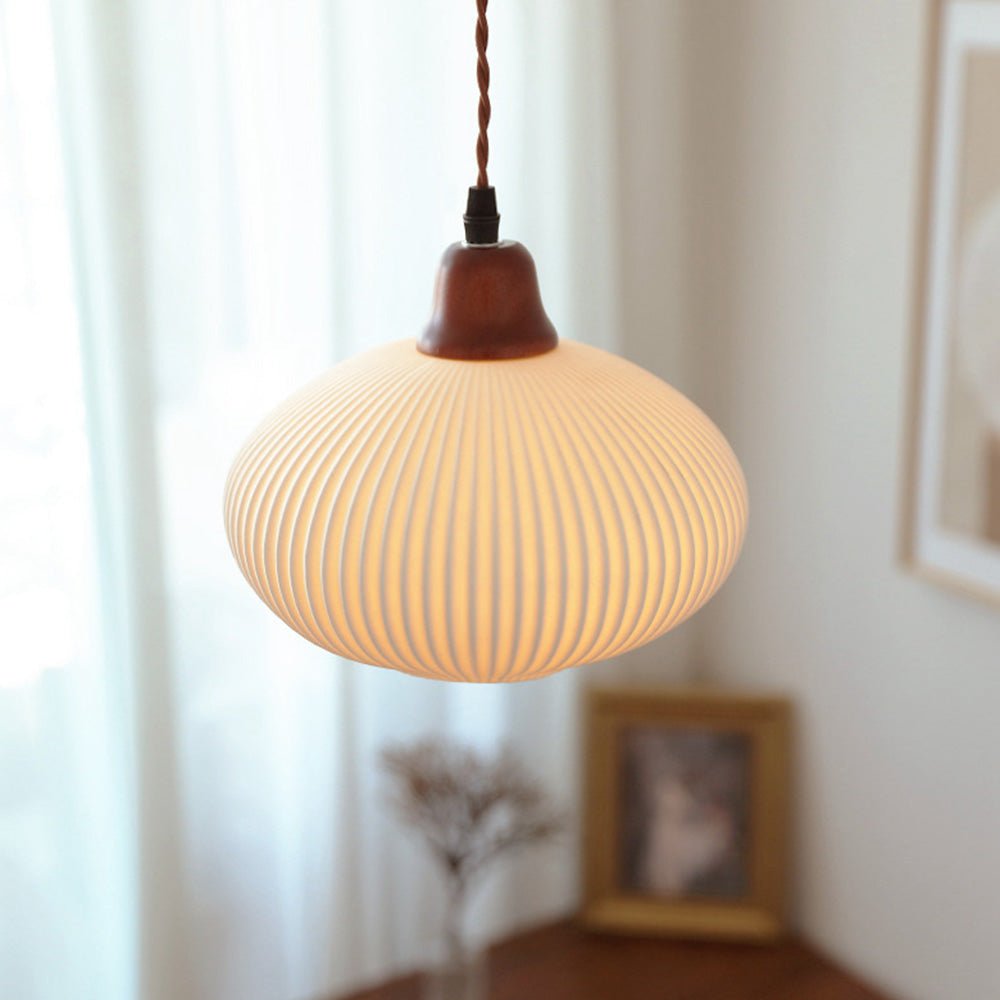 stijlvolle witte keramische hanglamp