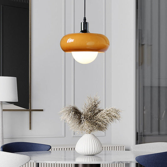 Stijlvolle Bauhaus Koffie Glazen Hanglamp voor een Tijdloze Sfeer