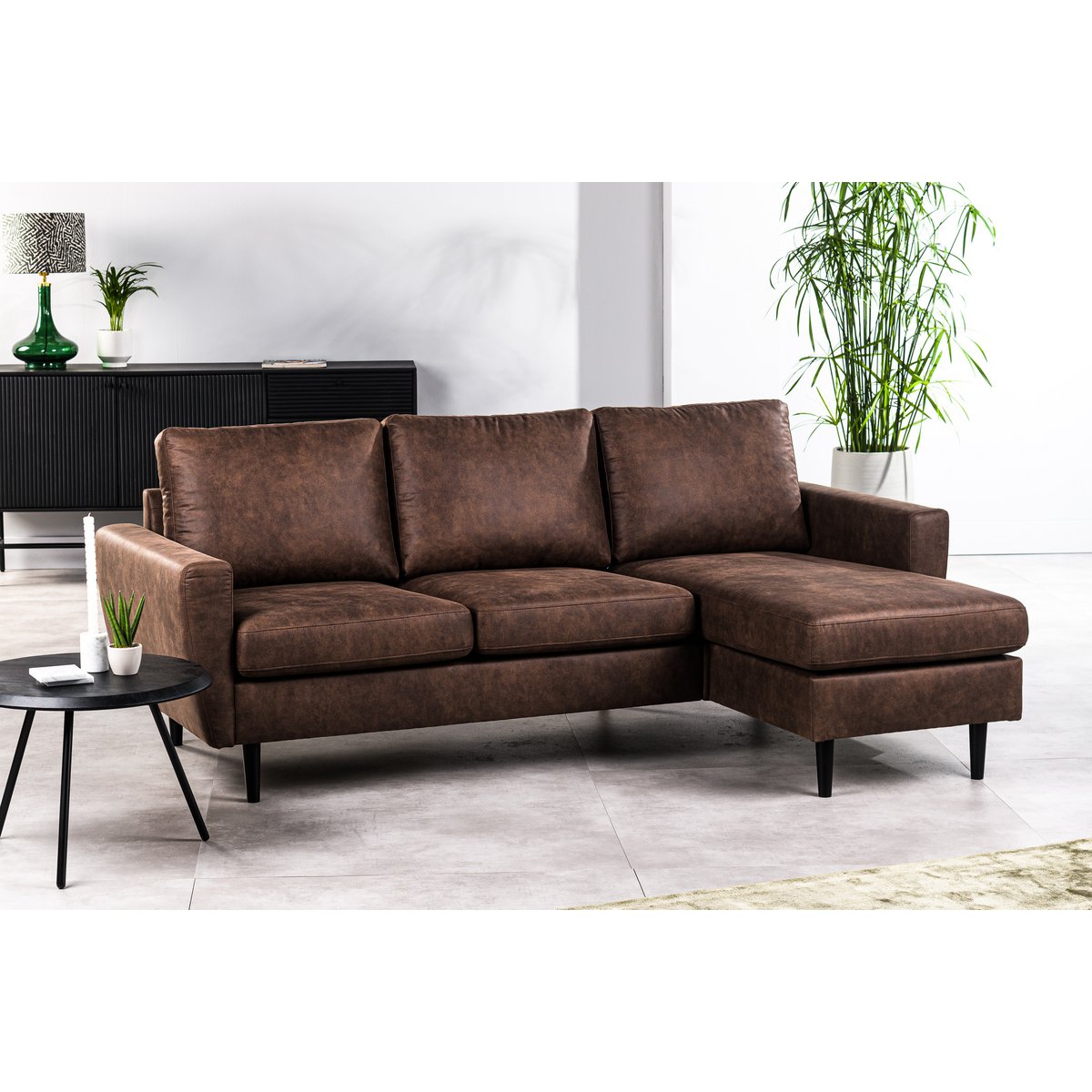 3 seater sofa cl cl l+r, savannah fabric, s430 brown