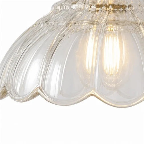 glazen hanglamp vintage bloemontwerp