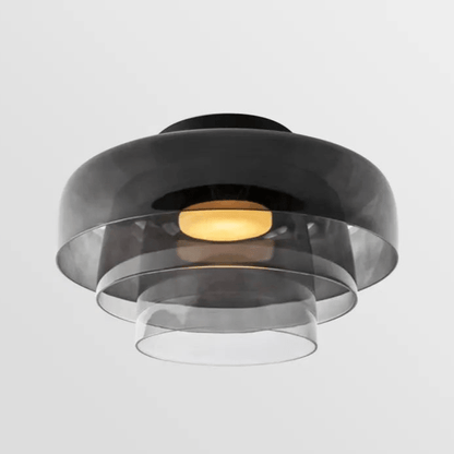 Verfijnde Scandinavische Design Plafondlamp met een Creatieve Middeleeuwse Glazen Touch