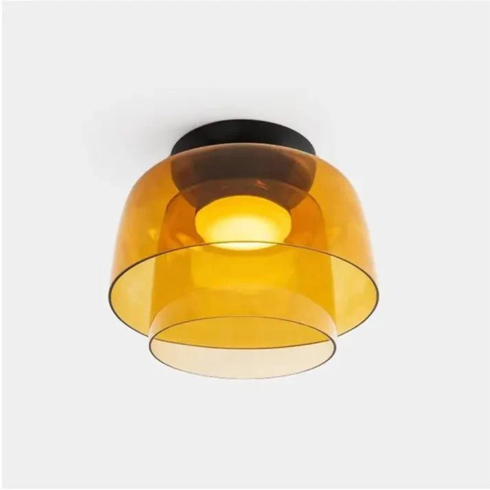 verfijnde scandinavische design plafondlamp met een creatieve middeleeuwse glazen touch