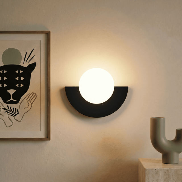 minimalistische kleurrijke wandlamp