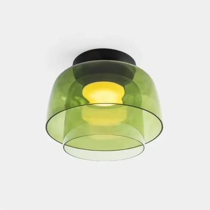 Verfijnde Scandinavische Design Plafondlamp met een Creatieve Middeleeuwse Glazen Touch