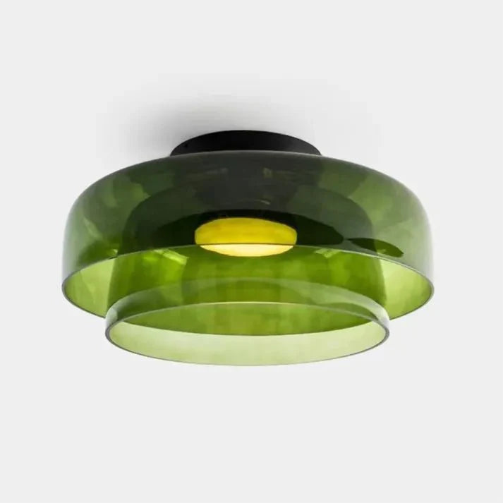 verfijnde scandinavische design plafondlamp met een creatieve middeleeuwse glazen touch