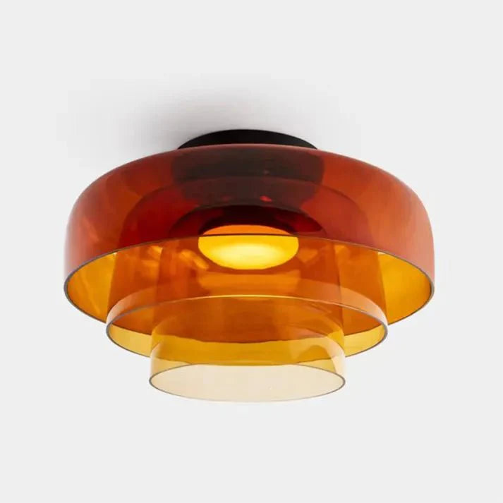 verfijnde scandinavische design plafondlamp met een creatieve middeleeuwse glazen touch