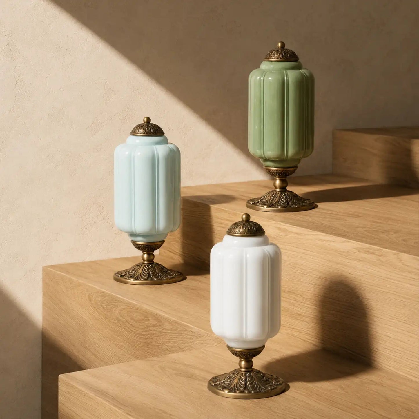 lumi eloise tafellamp in frans retro-stijl, crèmekleurig glas met structuur