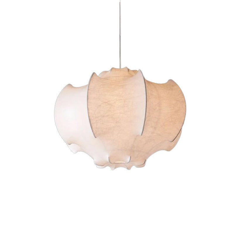 franse vintage zijden hanglamp voor naast het bed