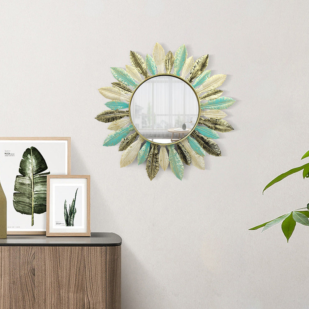 wandspiegel metalen frame zonnestraaldesign