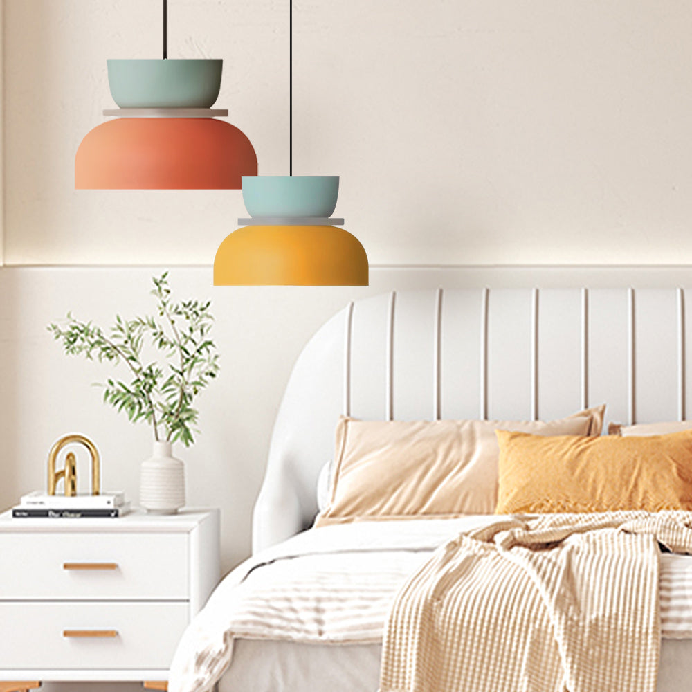 dulcy scandinavische hanglamp met kleurblokstijl