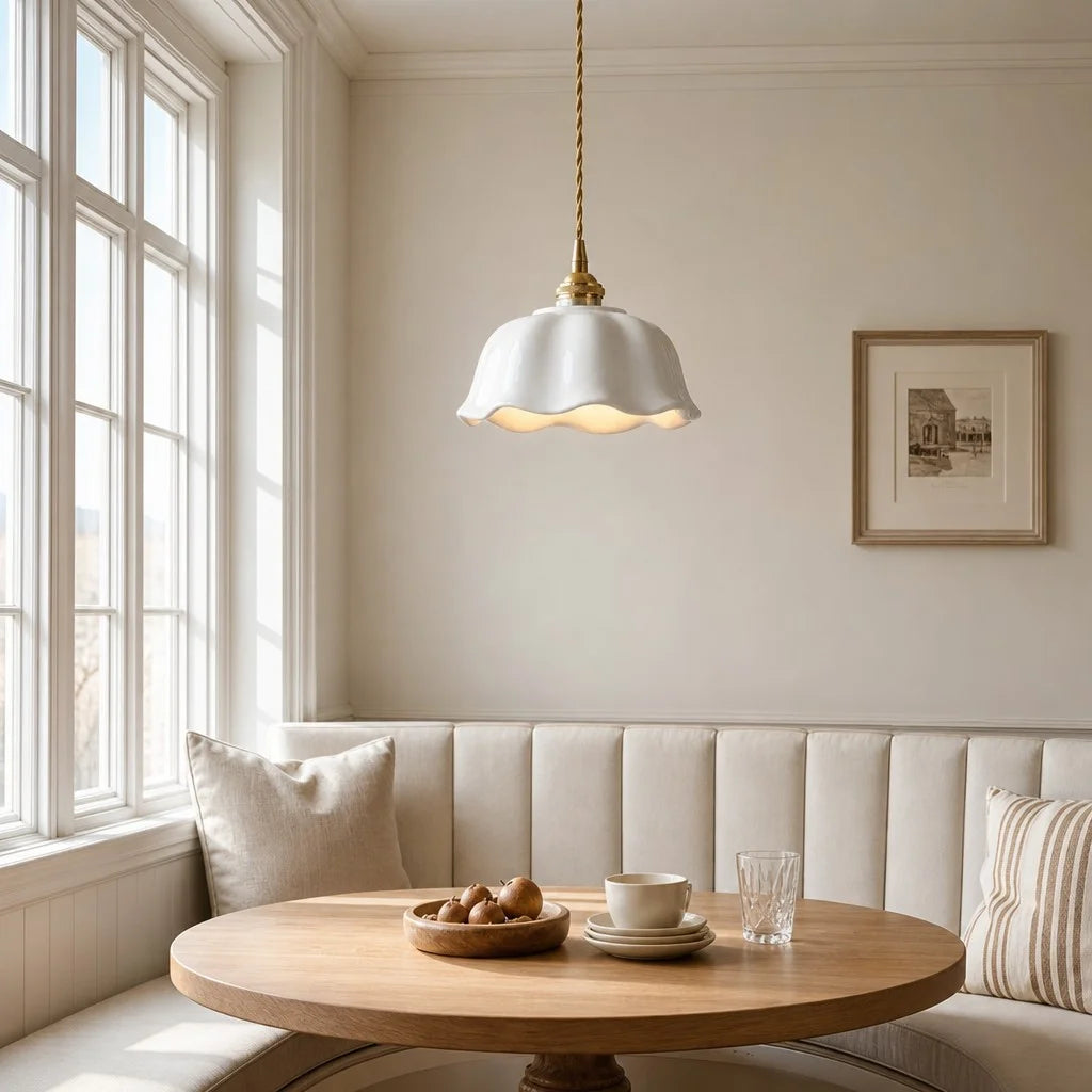 keramische hanglamp modern bloemdesign