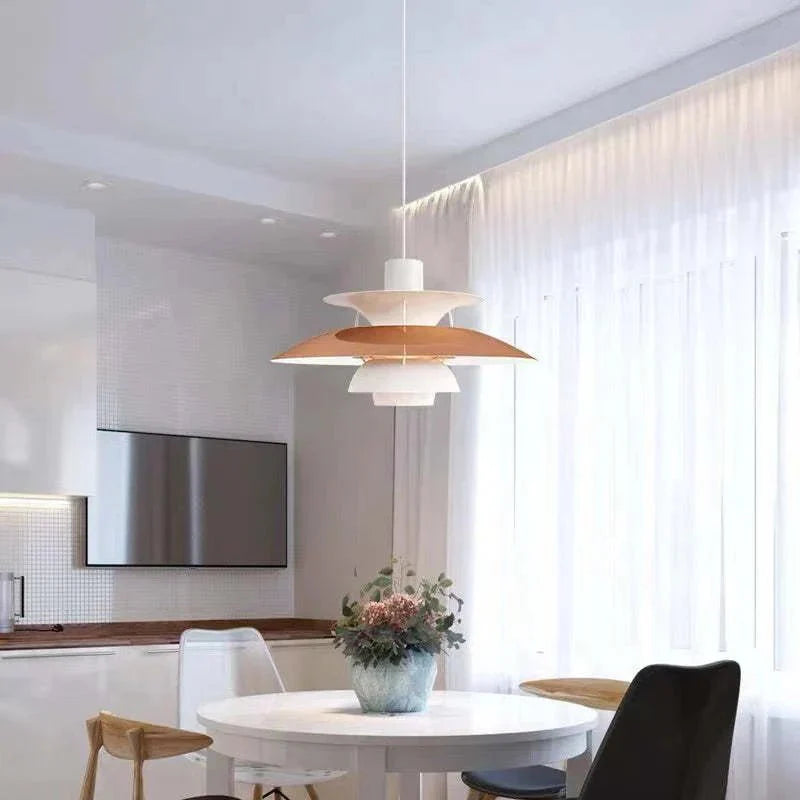 elegante morandi moderne led hanglamp met sfeervolle kap