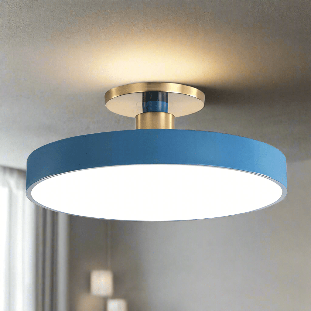 stijlvolle scandinavische ronde flush mount led plafondlamp van acryl voor slaapkamer