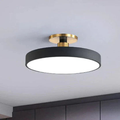 Stijlvolle Scandinavische Ronde Flush Mount LED Plafondlamp van Acryl voor Slaapkamer