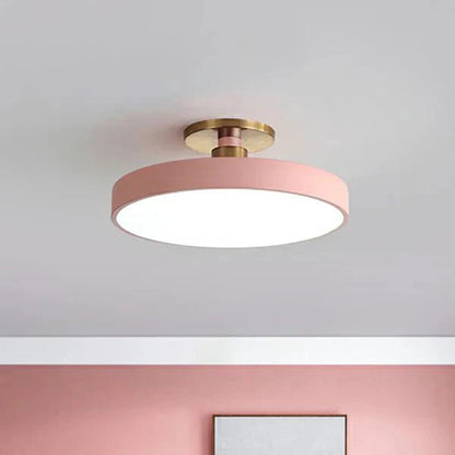 Stijlvolle Scandinavische Ronde Flush Mount LED Plafondlamp van Acryl voor Slaapkamer