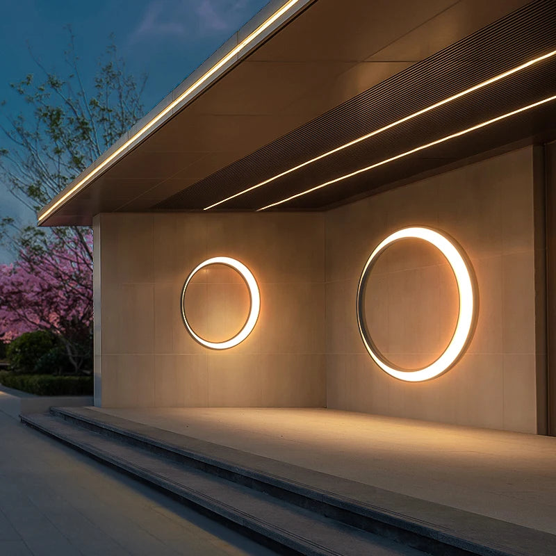 led buitenmuurlamp cirkelvormig ontwerp