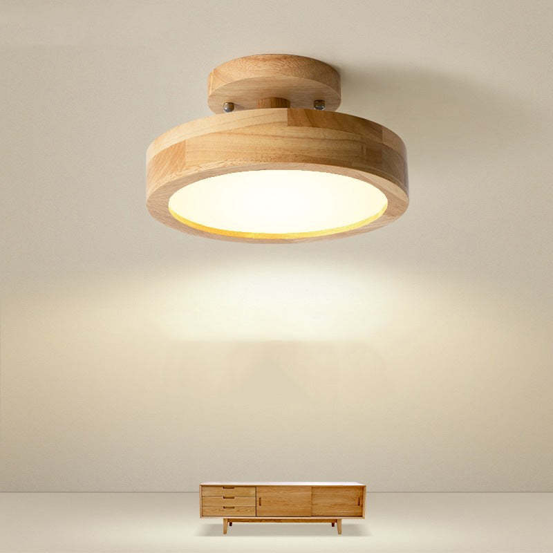 elegante moderne led-plafondlamp van hoogwaardig hout