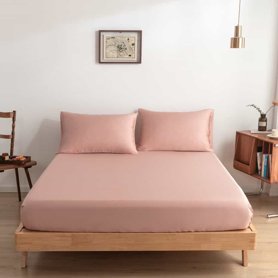 boomba premium hoeslaken voor topdekmatras 100% bamboe cuddle pink