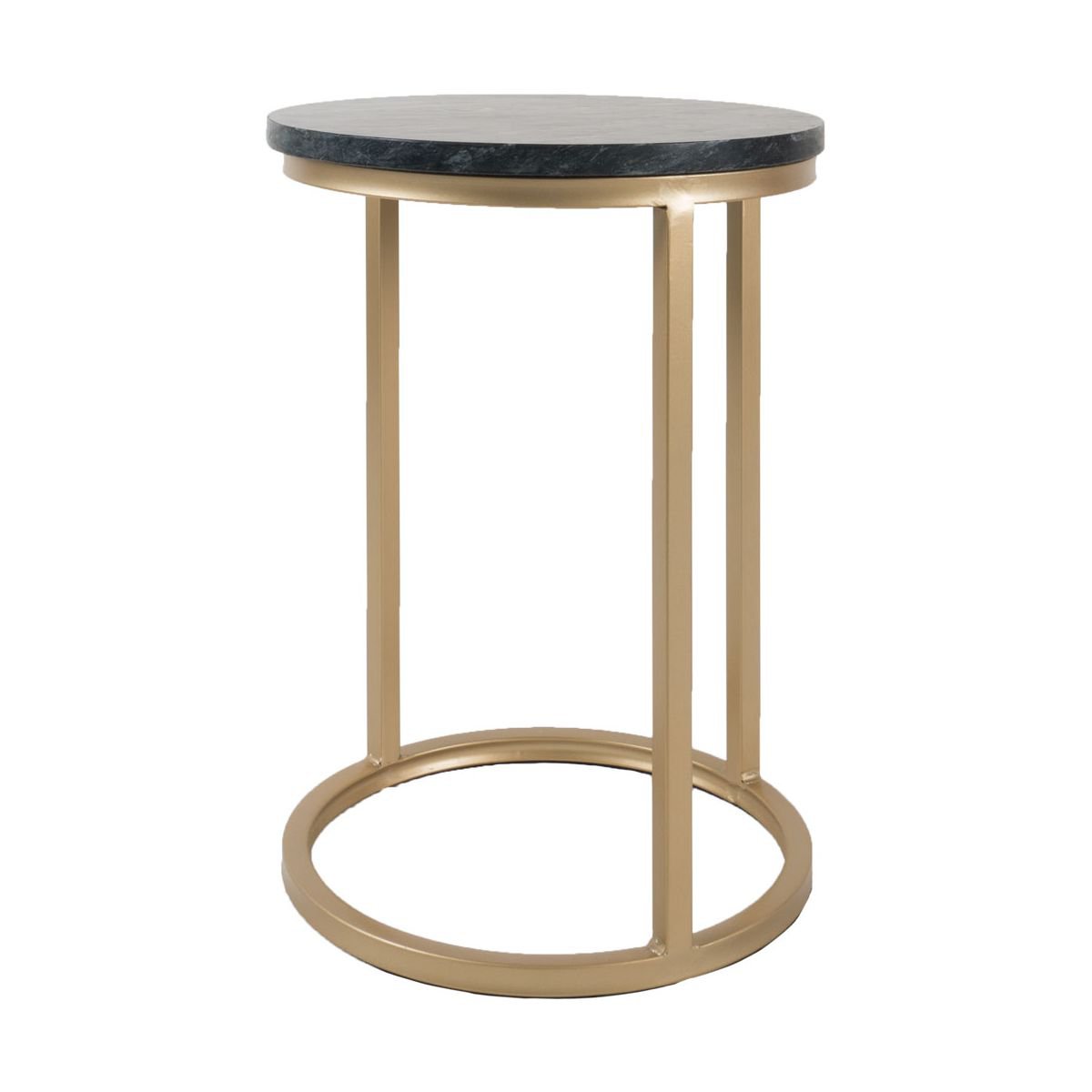 laptop table mitch marble round - black/gold