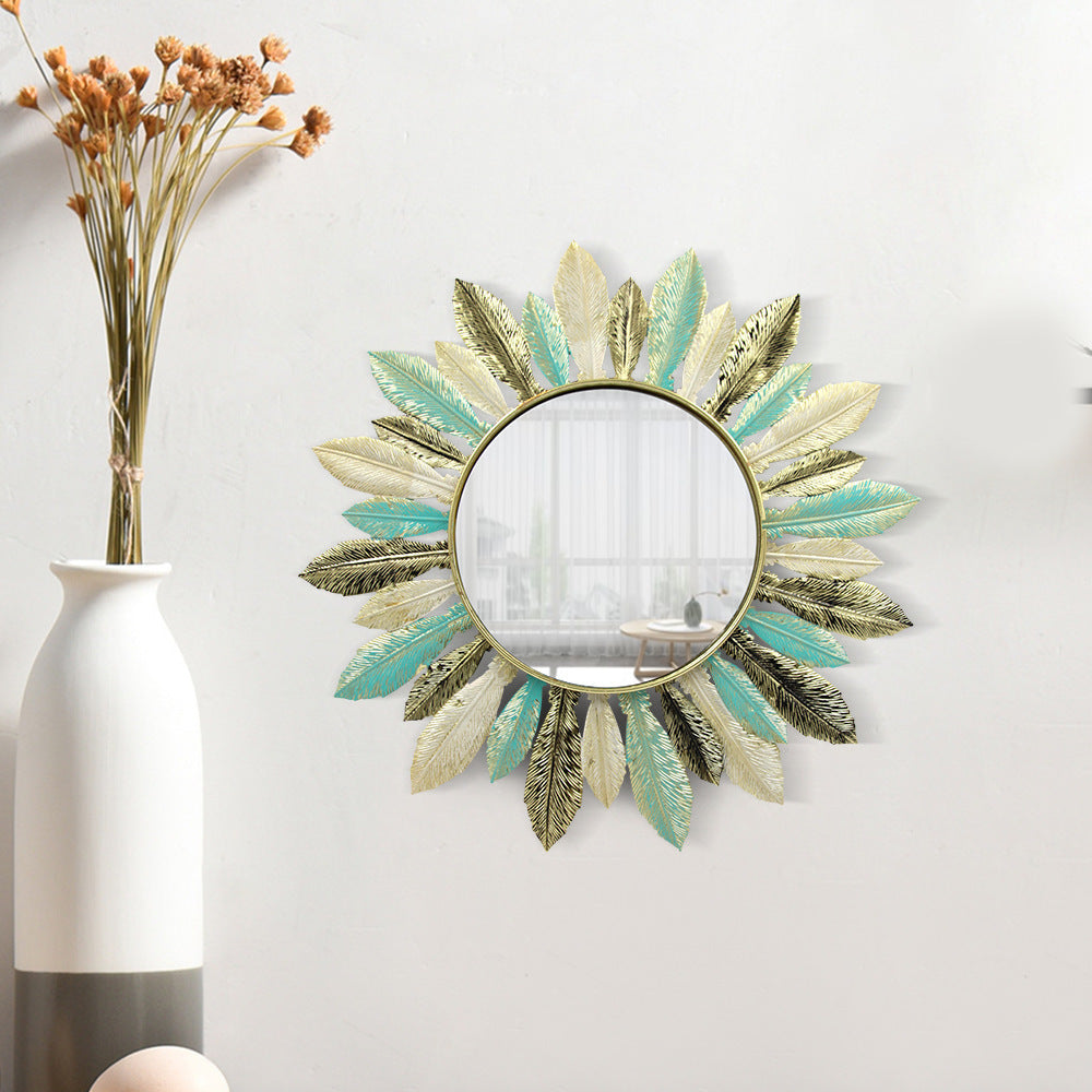 wandspiegel metalen frame zonnestraaldesign