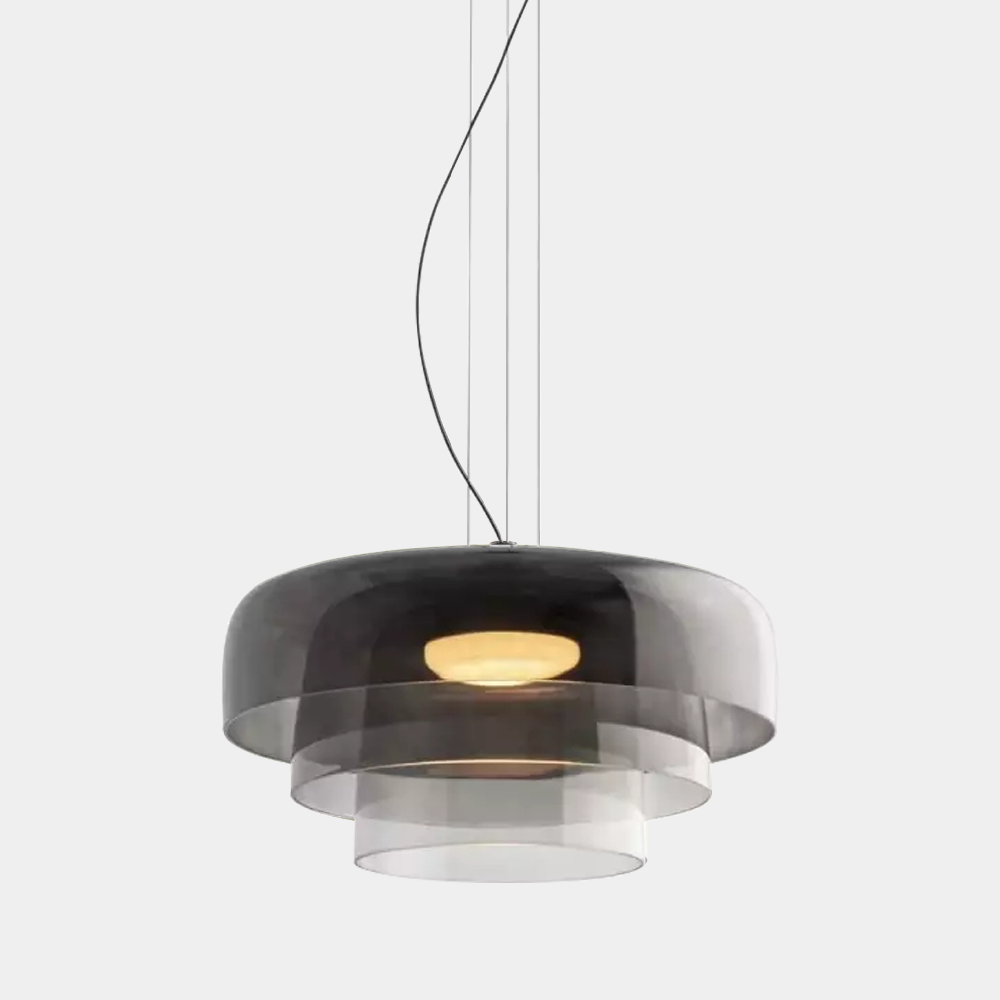 elegante hanglamp in noors glas