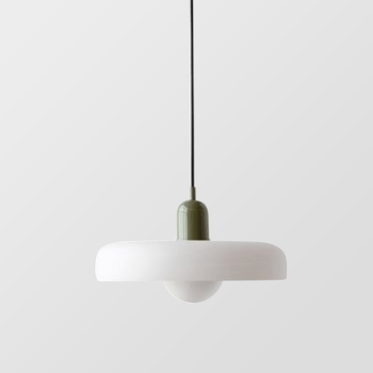 Stijlvolle Bauhaus Hanglamp in Kleurrijk Glas