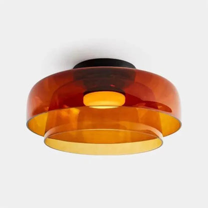 Verfijnde Scandinavische Design Plafondlamp met een Creatieve Middeleeuwse Glazen Touch