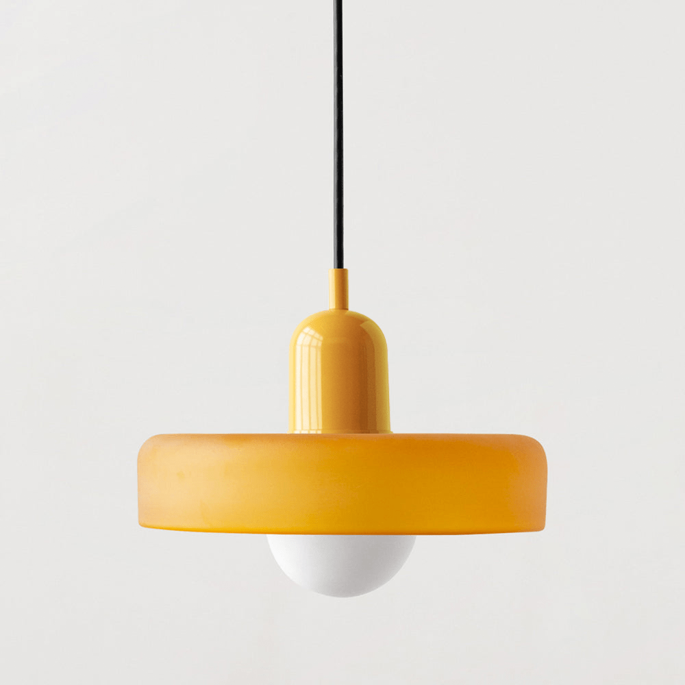 stijlvolle bauhaus hanglamp van elegante kleurige glas