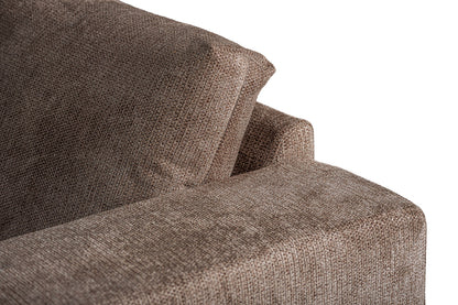 3 seater corner left, fabric Lord 35, E520 taupe