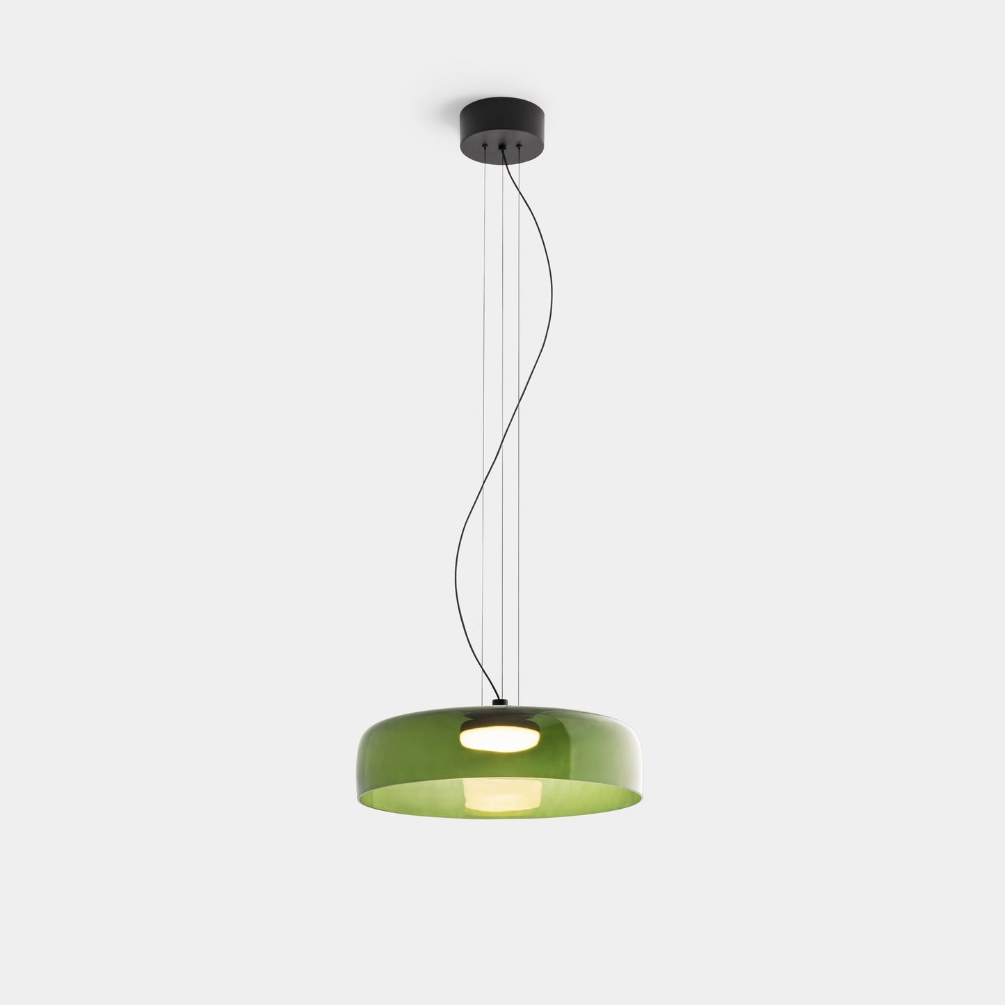 elegante hanglamp in noors glas