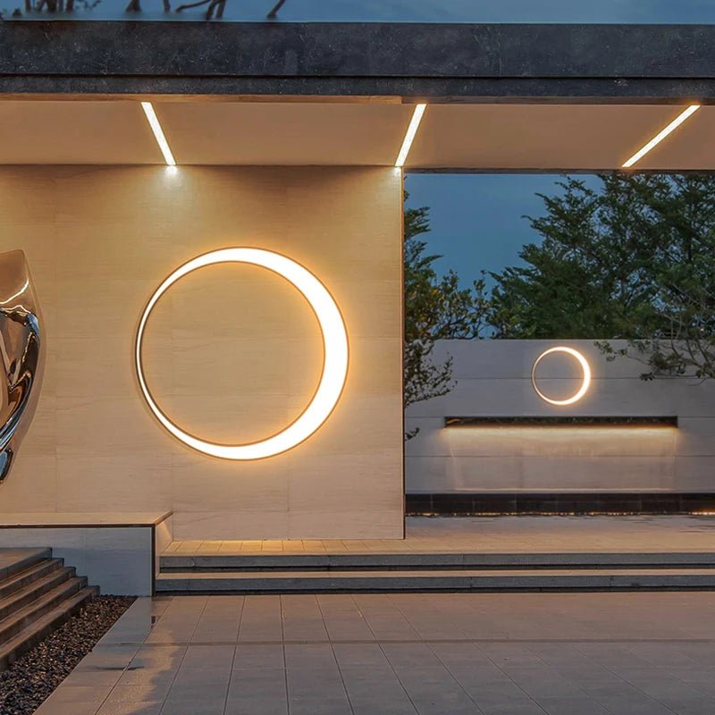 led buitenmuurlamp cirkelvormig ontwerp