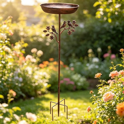 Tuin Vogelbad Metalen Spike Vintage Koper
