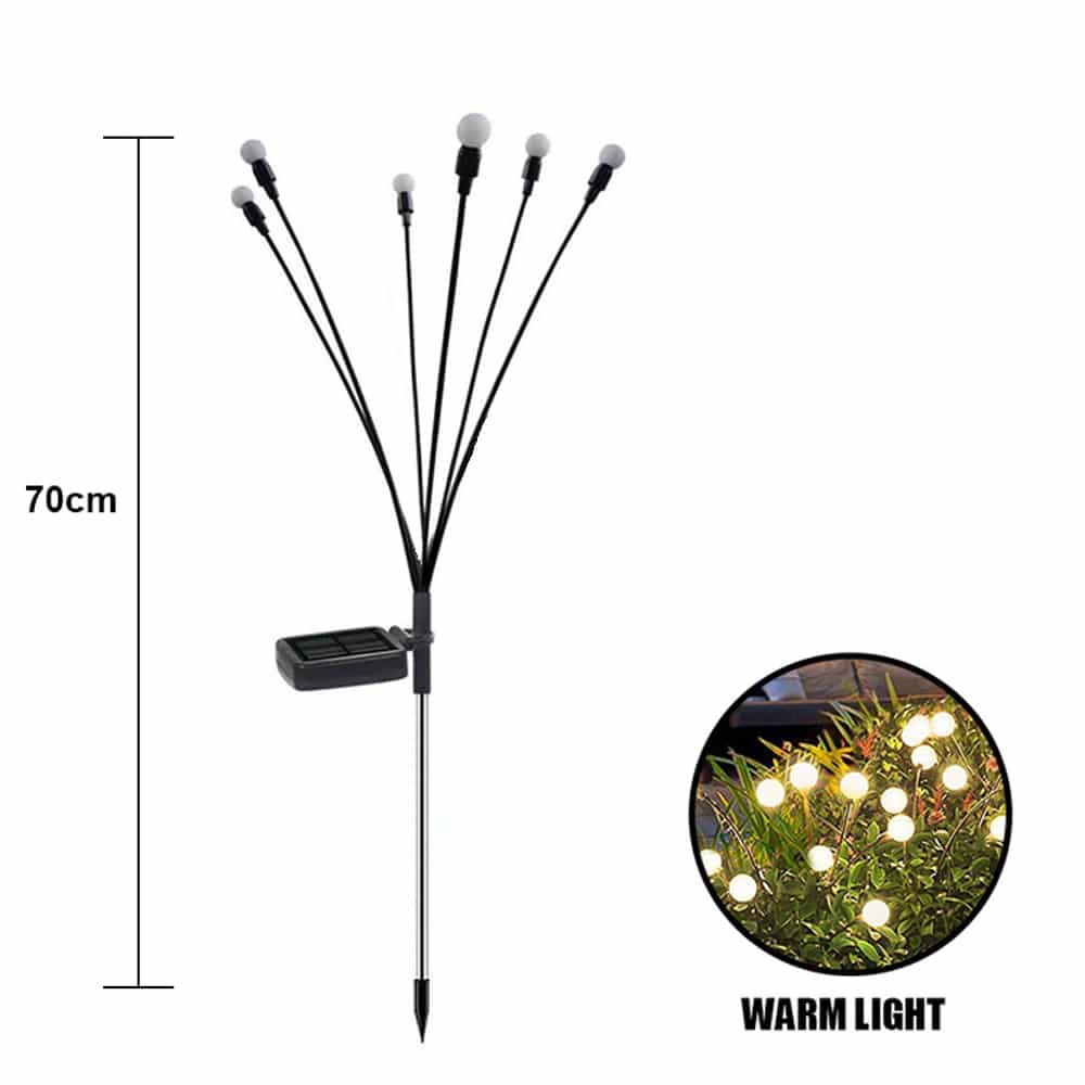 zonne tuinlampen op prik 70cm 2-pack 6 led