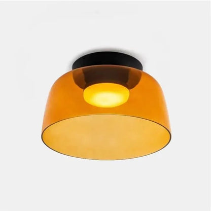 Verfijnde Scandinavische Design Plafondlamp met een Creatieve Middeleeuwse Glazen Touch