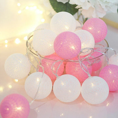 Slinger met katoenen bolletjes decoratieve binnenverlichting