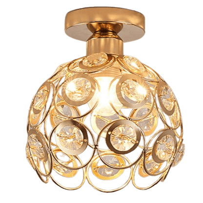 Adembenemende Luxe Gouden Bal Hal Plafondlamp voor een Elegant Interieur