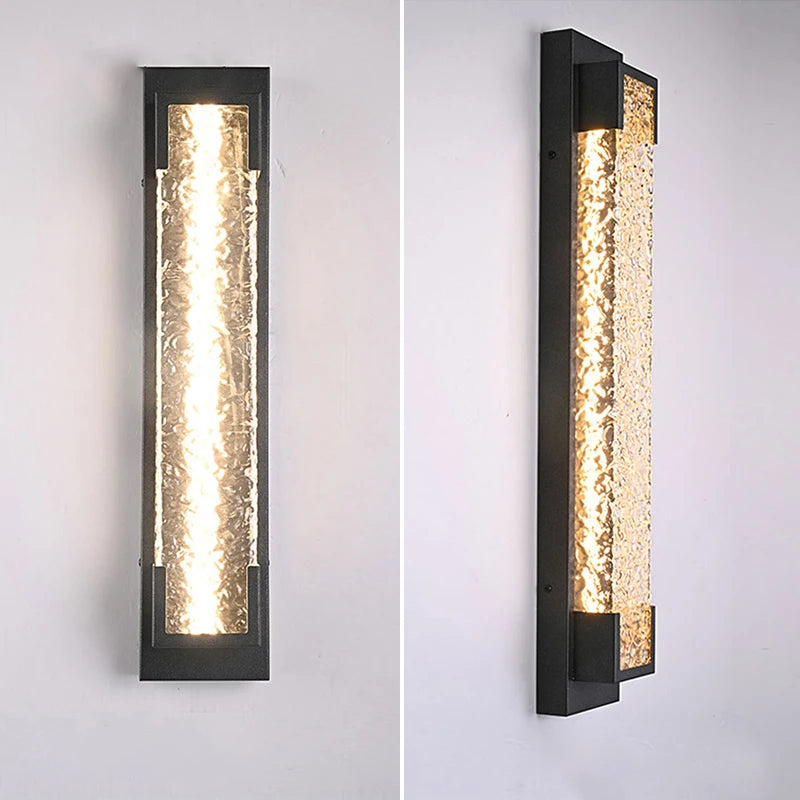 led cascade stalen wandlamp