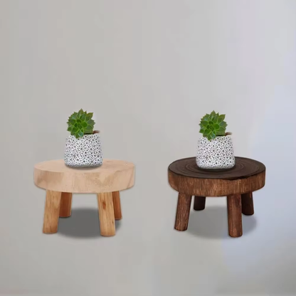 Houten plantenstandaardhouder