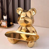 Gouden dienblad omlaag
