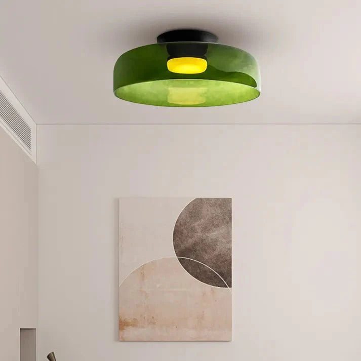 verfijnde scandinavische design plafondlamp met een creatieve middeleeuwse glazen touch