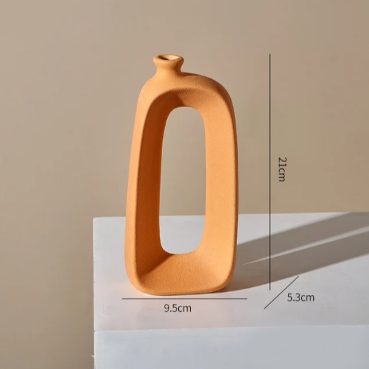 keramische holle vaas abstract ontwerp