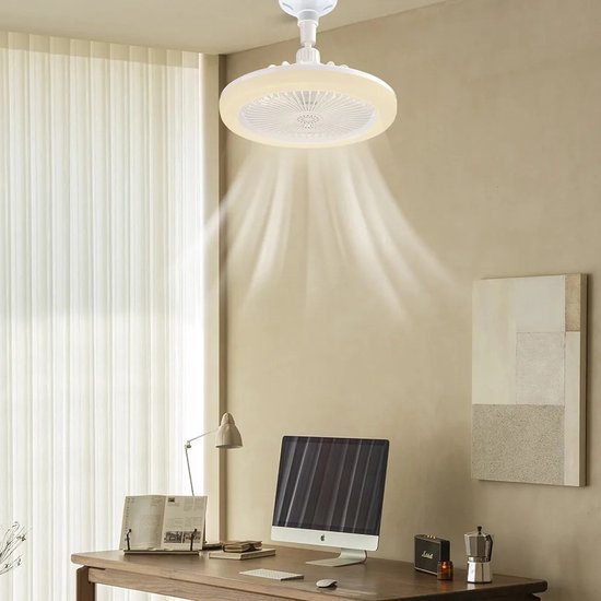 Moderne plafondventilator met lampfitting voor woonkamer of slaapkamer