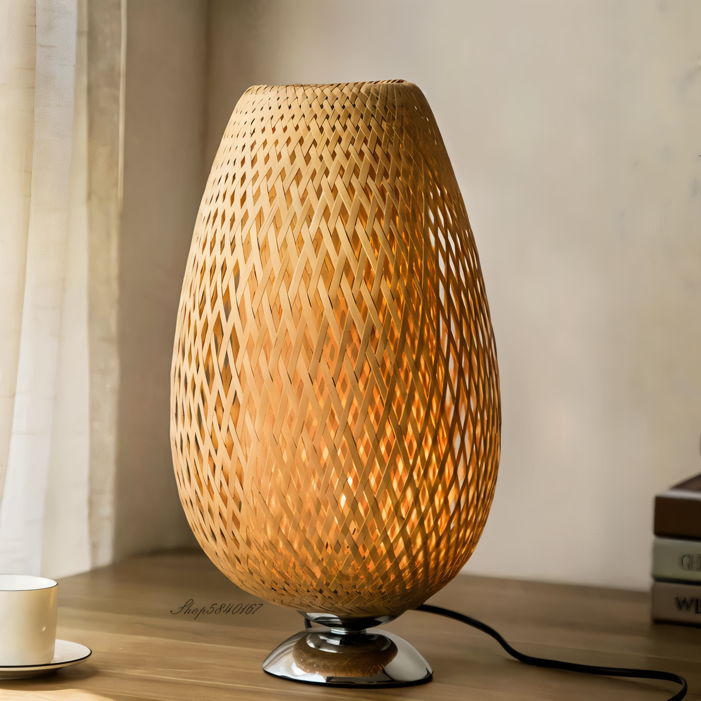 geweven bamboe hanglamp