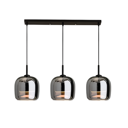 Stijlvolle zwarte glazen hanglamp in Scandinavisch design