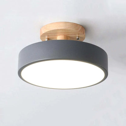 Elegante moderne LED-plafondlamp van hoogwaardig hout